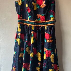 NWT Eva Mendes for New York & Company Julianne Fruit Dress- Navy